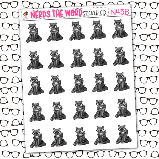 Raccoon Trash Sticker Sheet