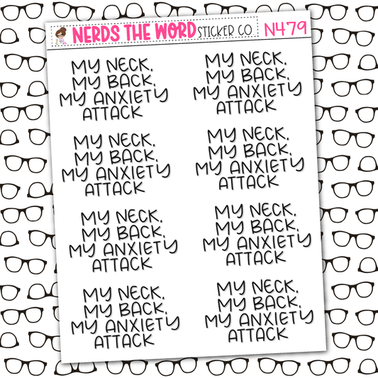 Anxiety Attack Sticker Sheet