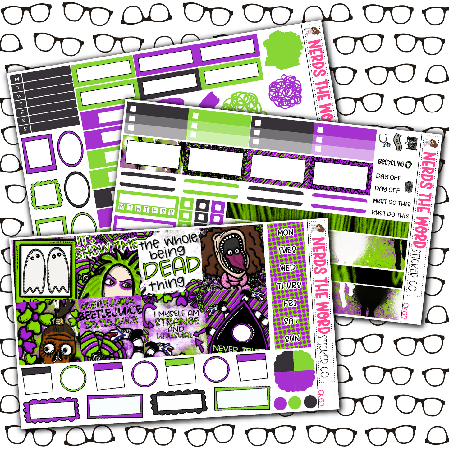 Beetlejuice Monthly, Weekly and or Journaling Sticker Kit