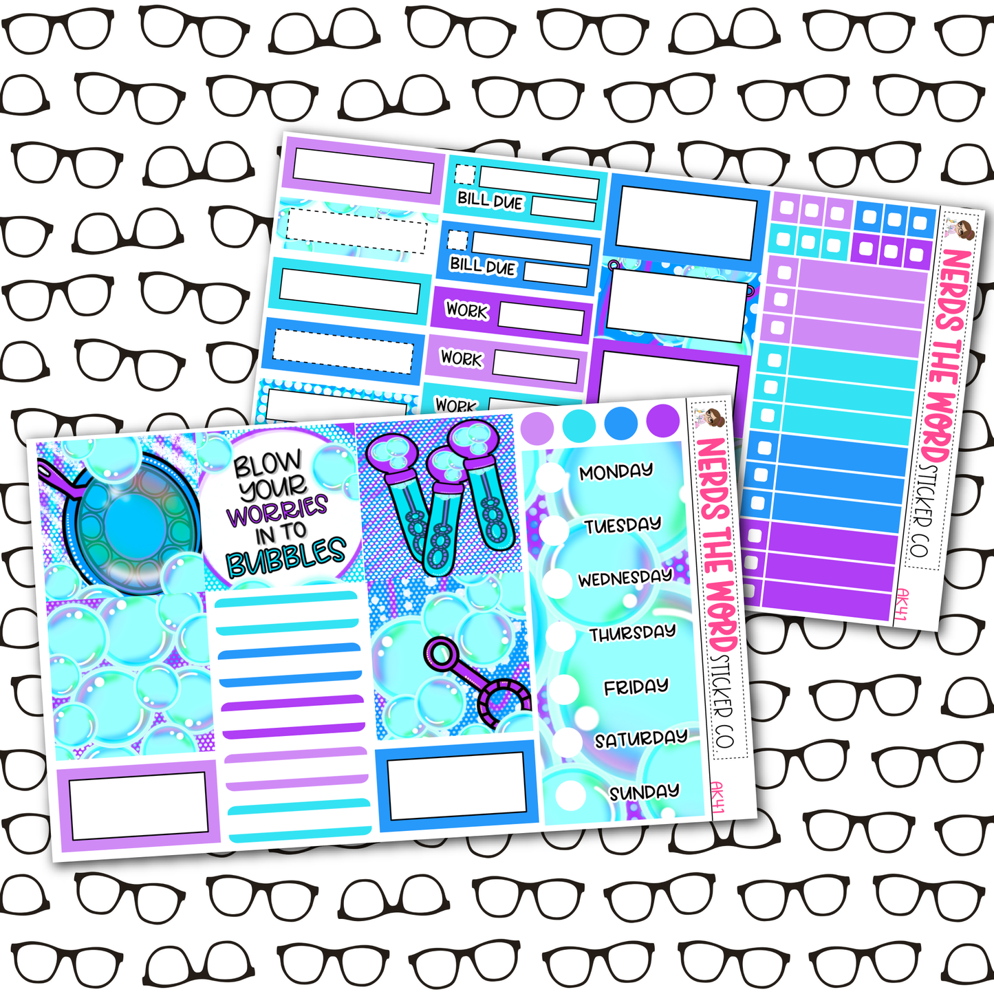 Bubbles Weekly Planner Kit
