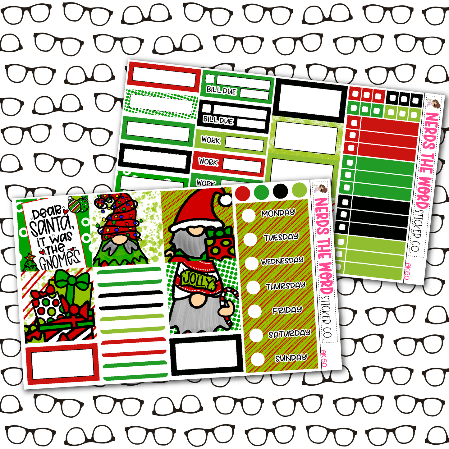 Ho Ho Gnome Weekly Planner Kit