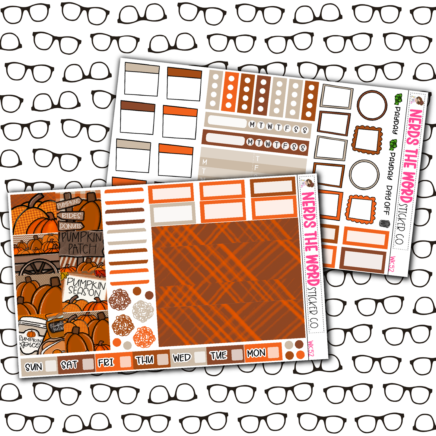 Pumpkin Patch Monthly, Weekly and or Journaling Sticker Kit