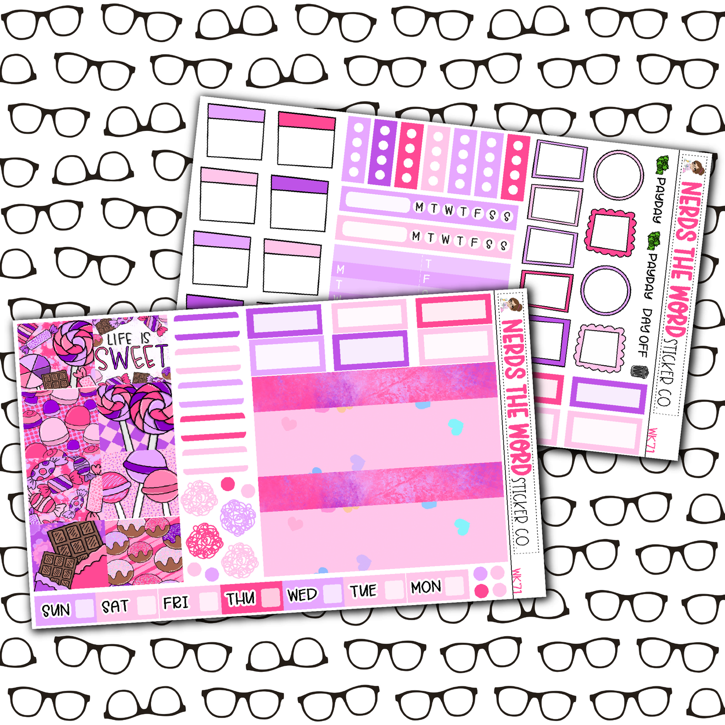 Life is Sweet Monthly, Weekly and or Journaling Sticker Kit