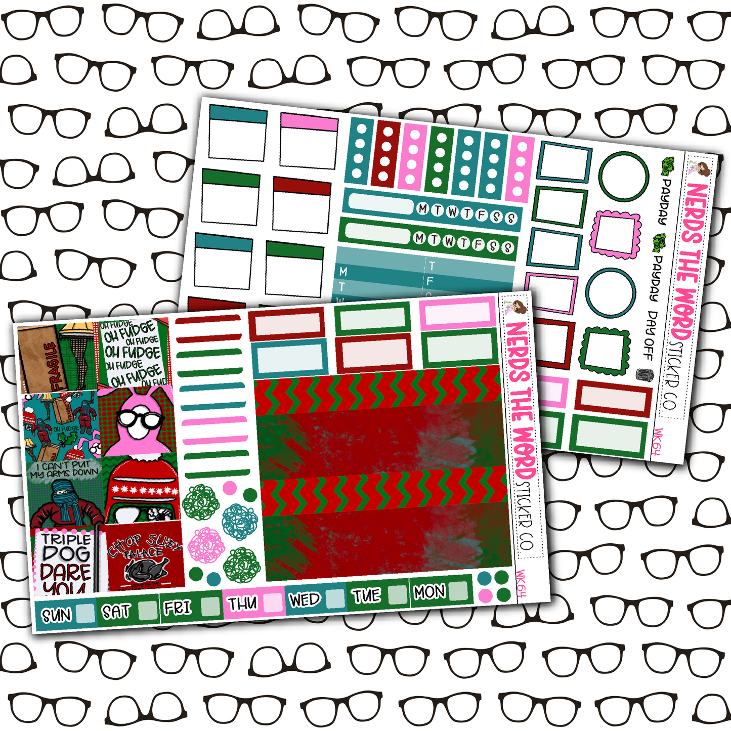 Christmas Story Monthly, Weekly and or Journaling Sticker Kit