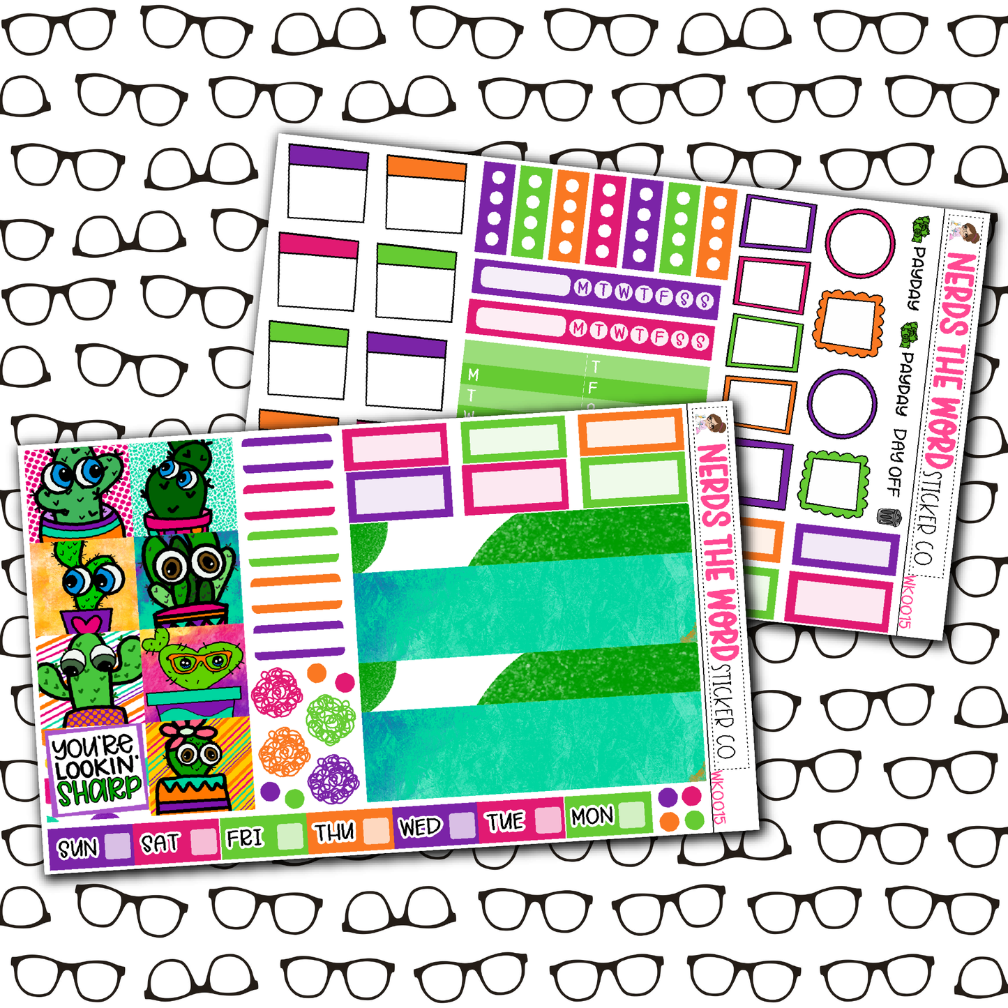 Lookin' Sharp Monthly, Weekly and or Journaling Sticker Kit