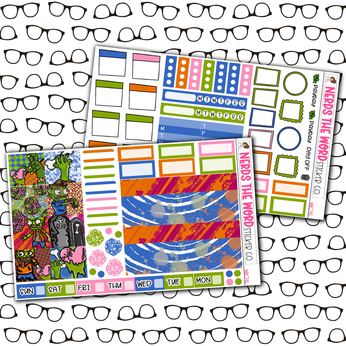 Brains Monthly, Weekly and or Journaling Sticker Kit