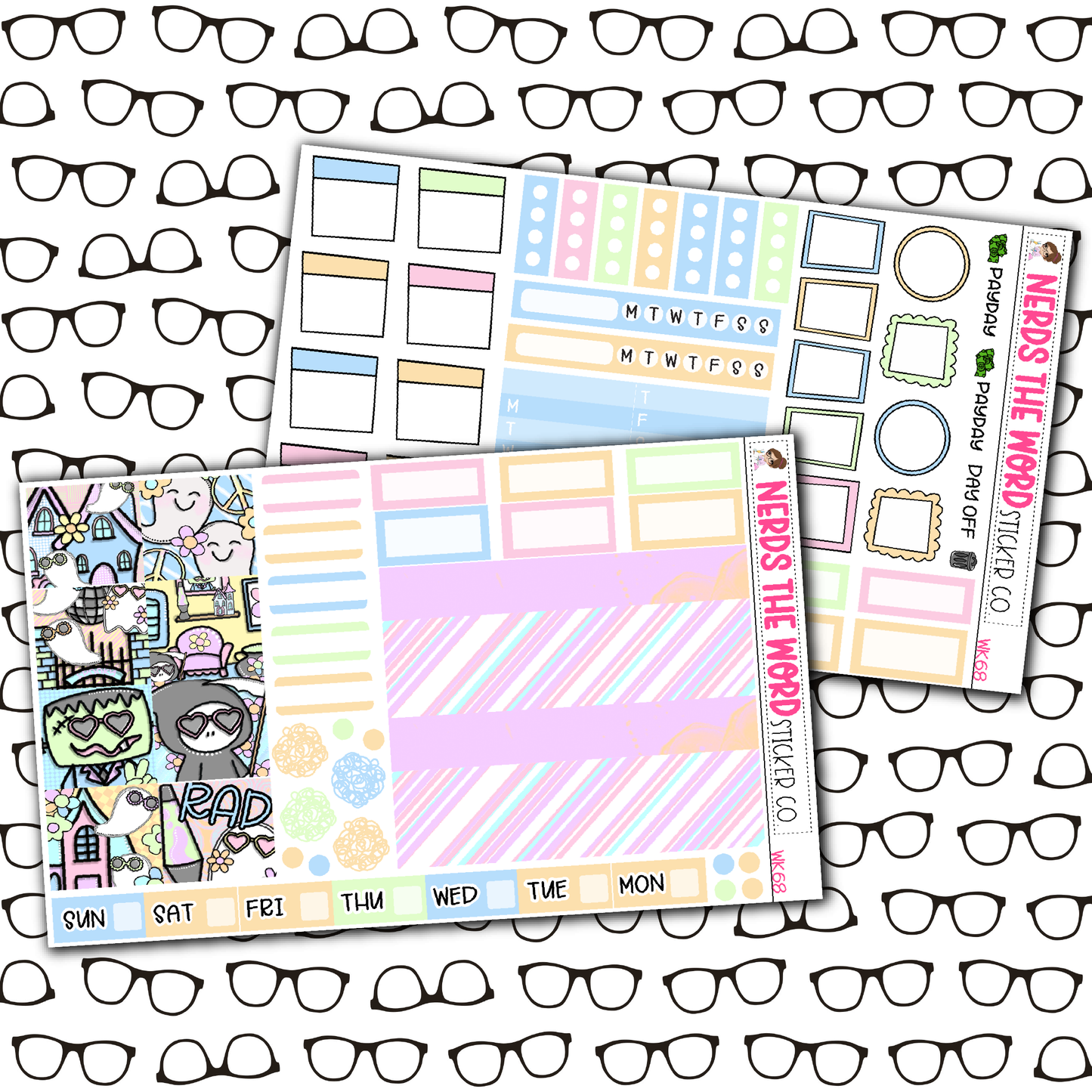 Groovy Halloween Monthly, Weekly and or Journaling Sticker Kit