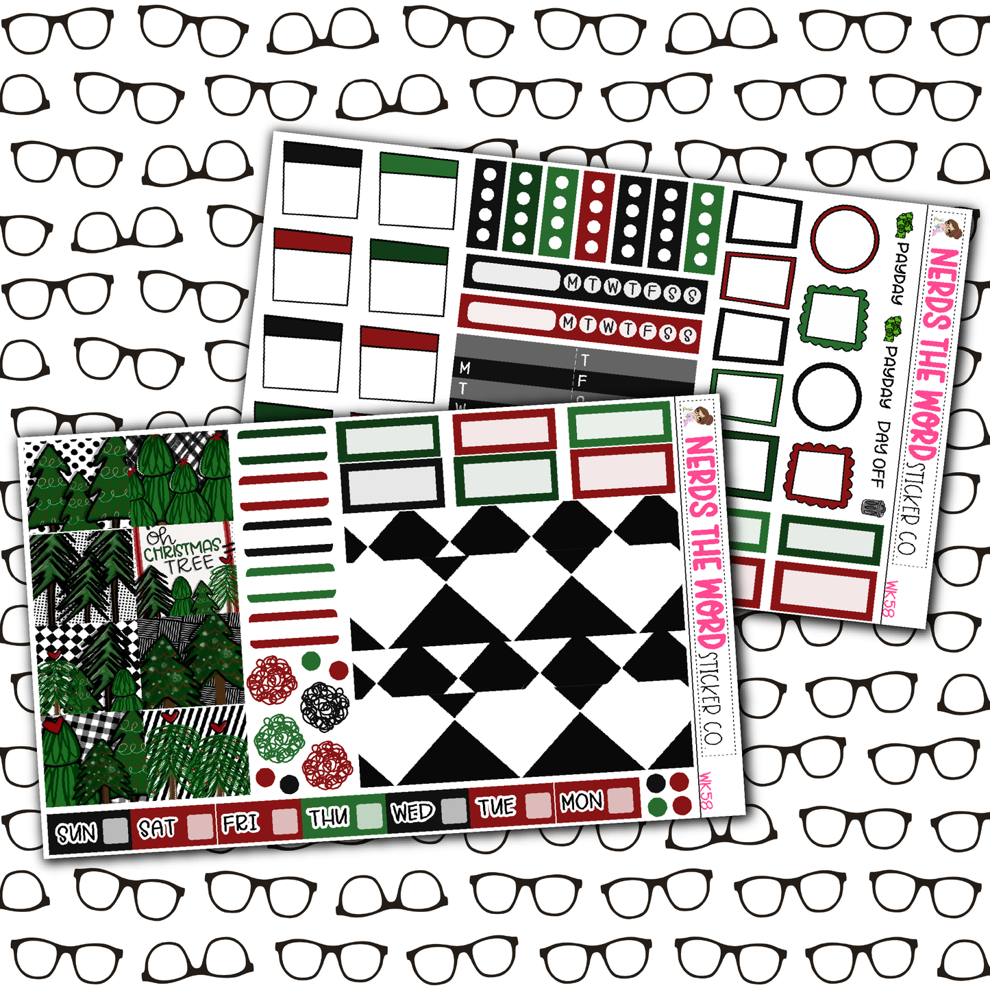 O Christmas Tree Monthly, Weekly and or Journaling Sticker Kit