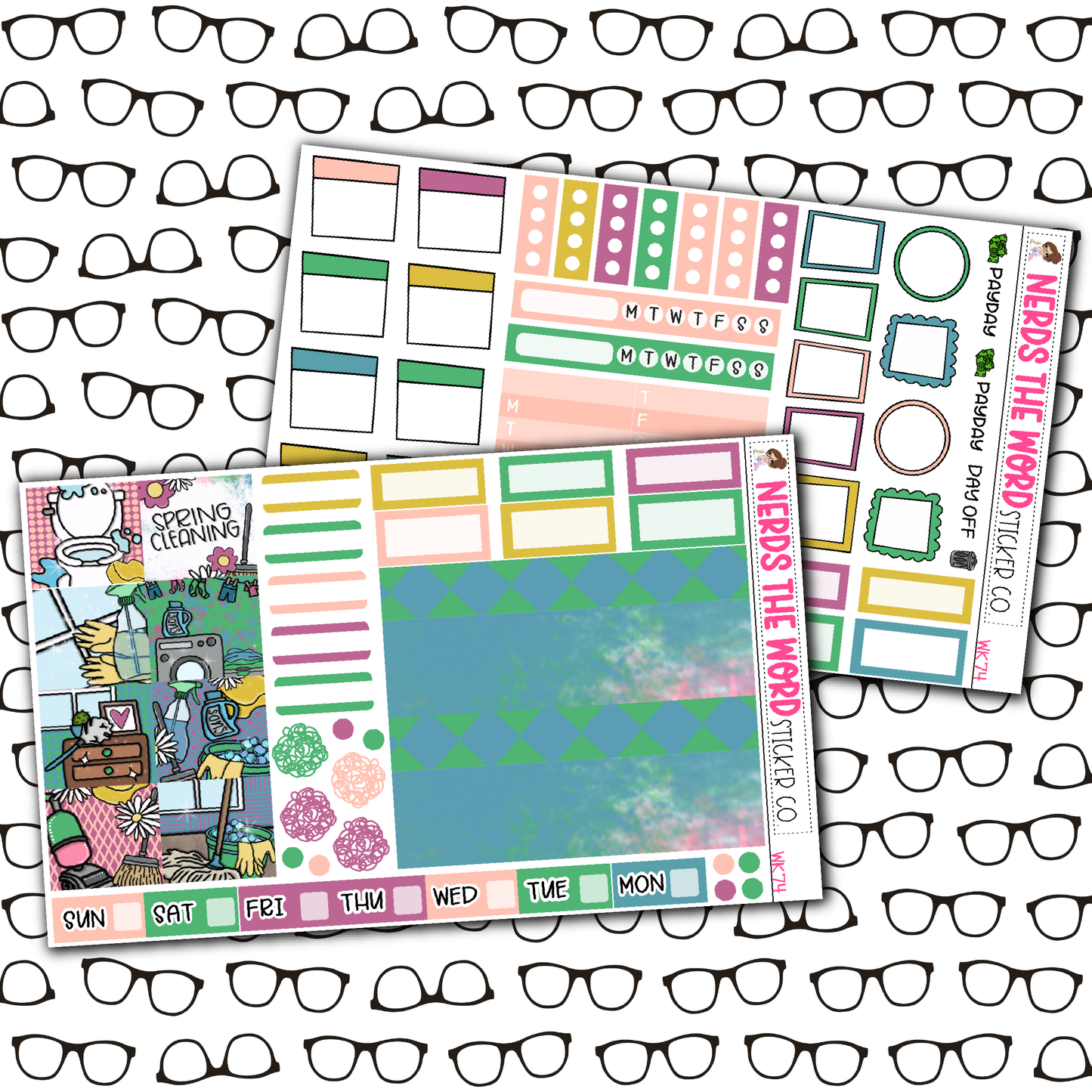 Spring Cleaning Monthly, Weekly and or Journaling Sticker Kit