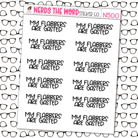 Flabbers are Gasted Sticker Sheet