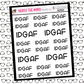 N0514 - IDGAF Sticker Sheet