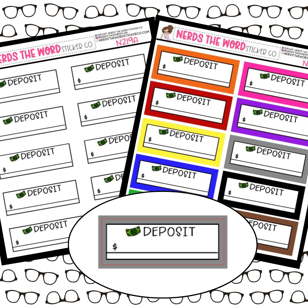 Deposit Boxes Sticker Sheet