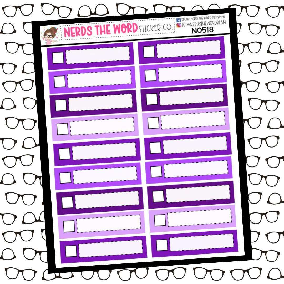 N0518 - Purple Functional Quarter Check Boxes