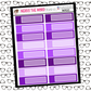 Purple Functional Quarter Box Stickers