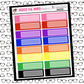 N0535 - Rainbow Functional Quarter Box Stickers