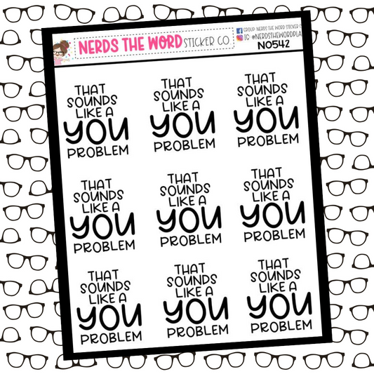 YOU problem Hand Lettered Planner Stickers