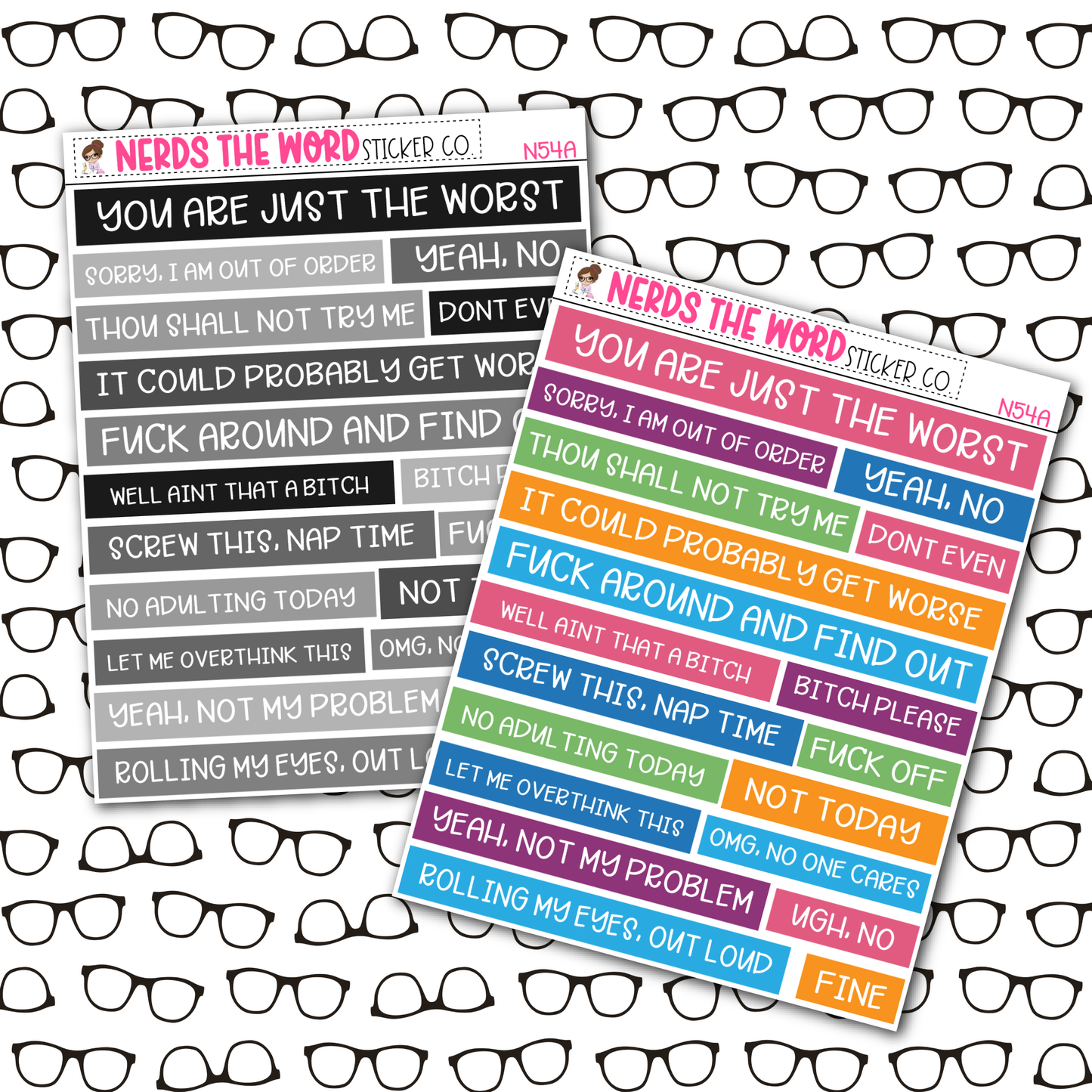 Snarky V1 Quote Bar Planner Stickers