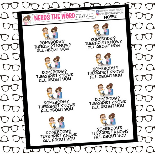 Therapist Knows Snarky Planner Stickers