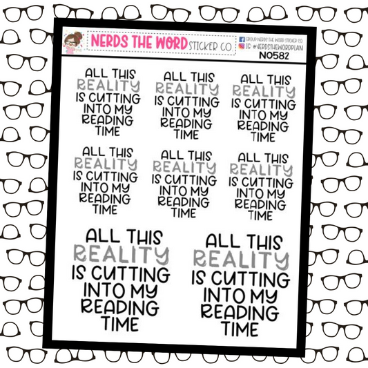 Reality Reading Snarky Planner Stickers