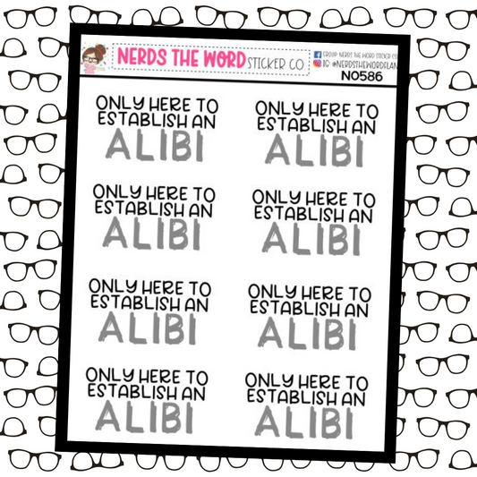 Alibi Snarky Planner Stickers