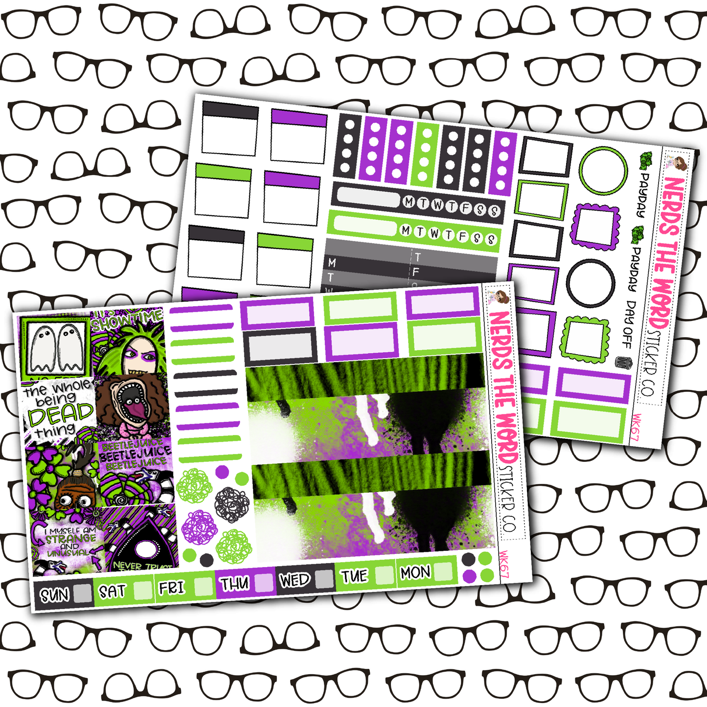 Beetlejuice Monthly, Weekly and or Journaling Sticker Kit