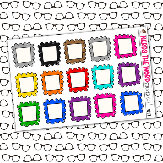 Rainbow Square Scalloped Boxes