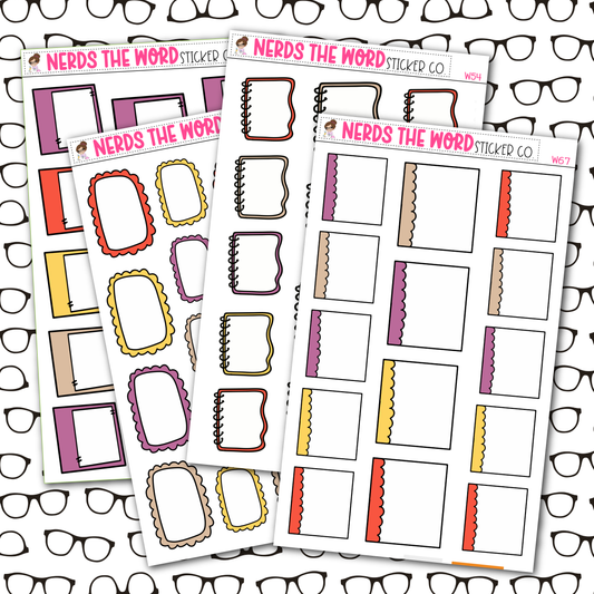Emma Doodled Functional Sticker Sheets - You Choose