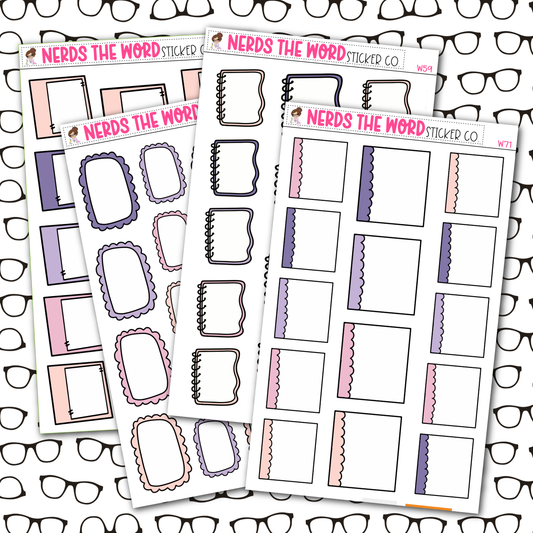 Princess Doodled Functional Sticker Sheets - You Choose