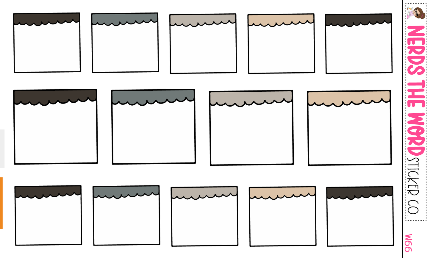 Stone Doodled Functional Sticker Sheets - You Choose