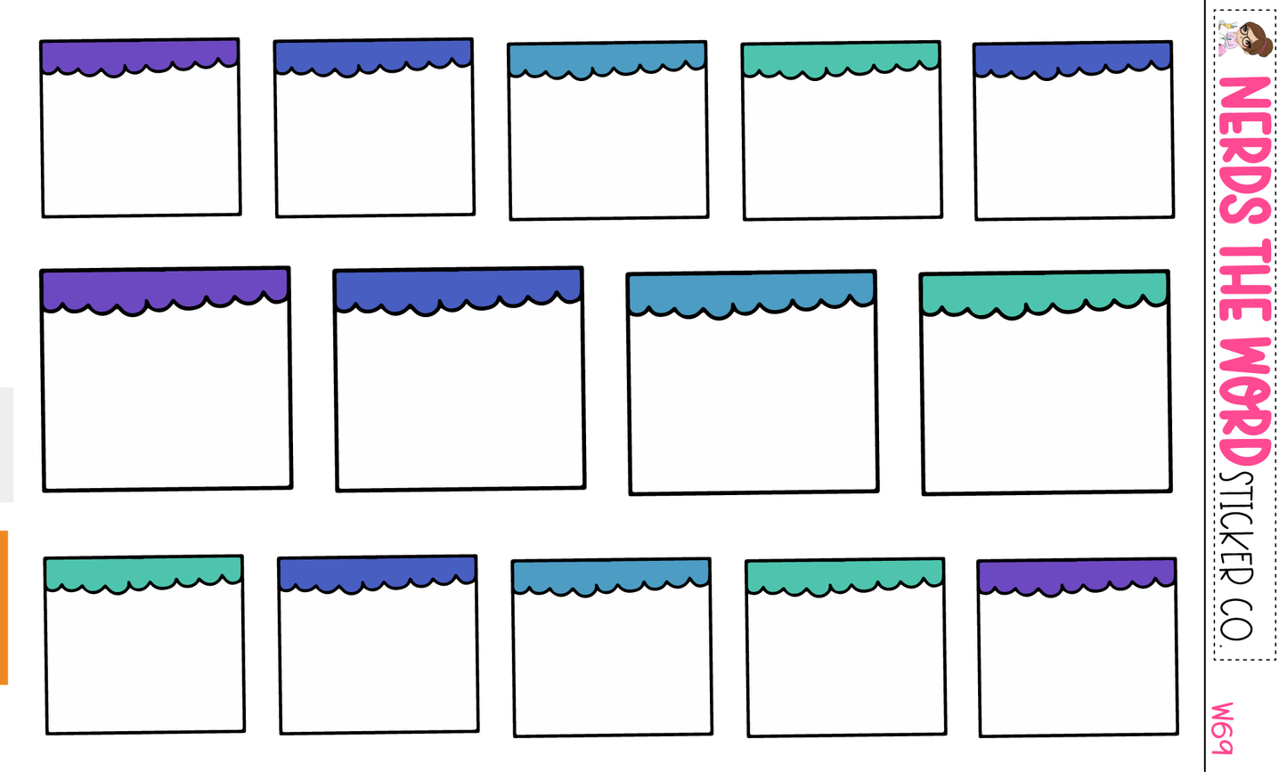 Ocean Doodled Functional Sticker Sheets - You Choose