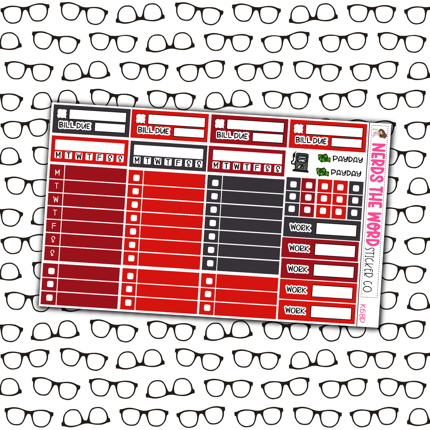 Horror Night Monthly, Weekly and or Journaling Sticker Kit