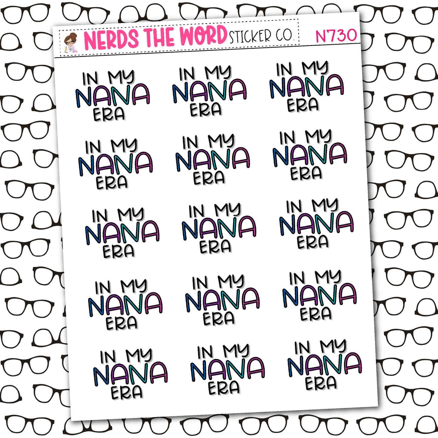 In My Nana Era Sticker Sheet