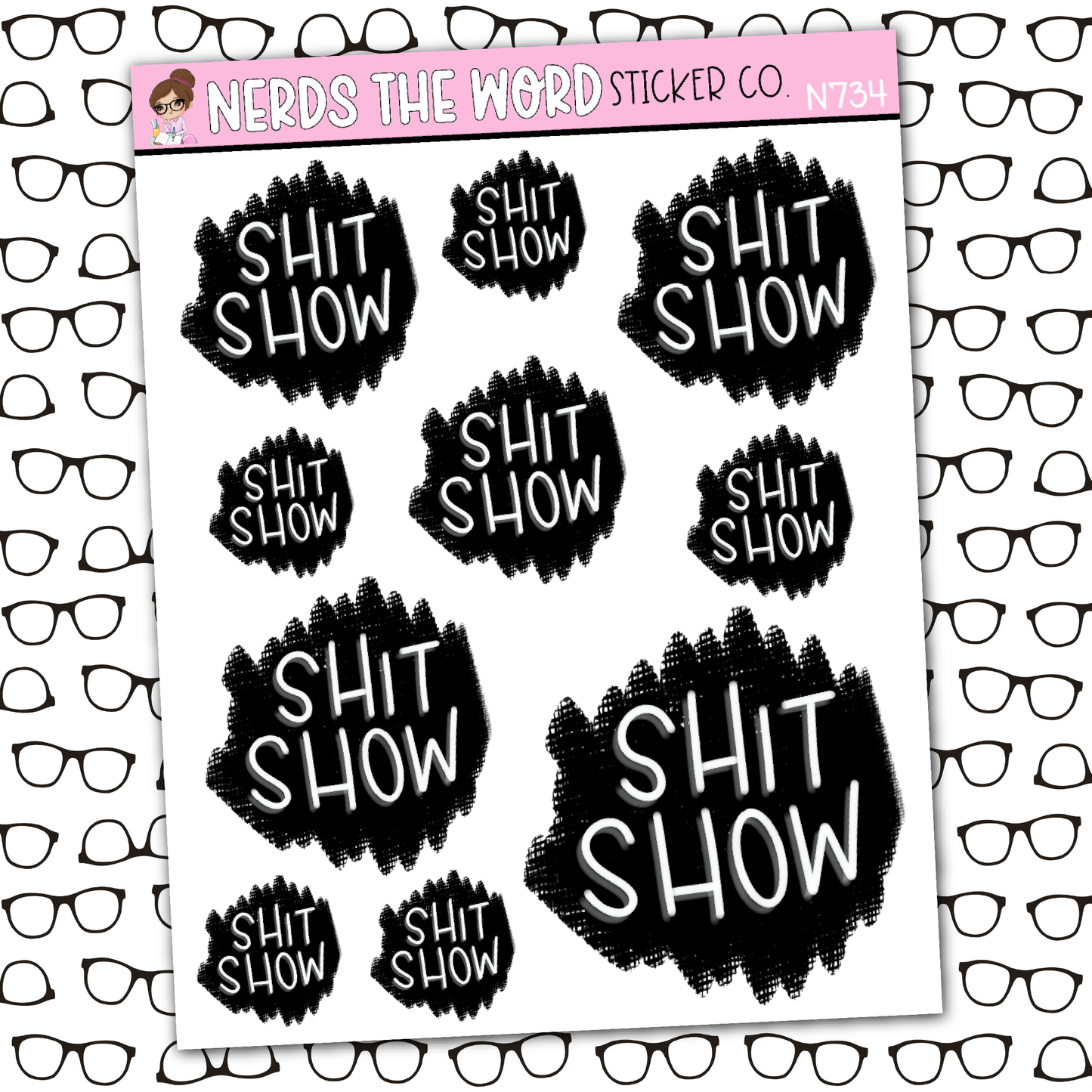 Shit Show Blackout Sticker Sheet