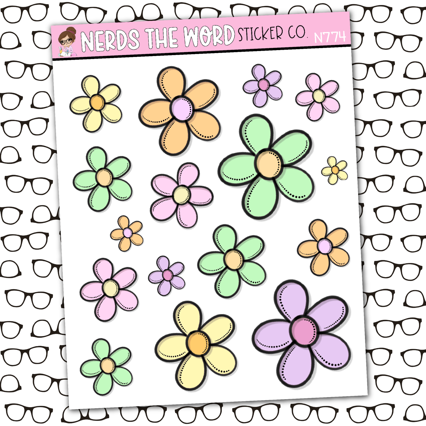 Flower Deco Sticker Sheet