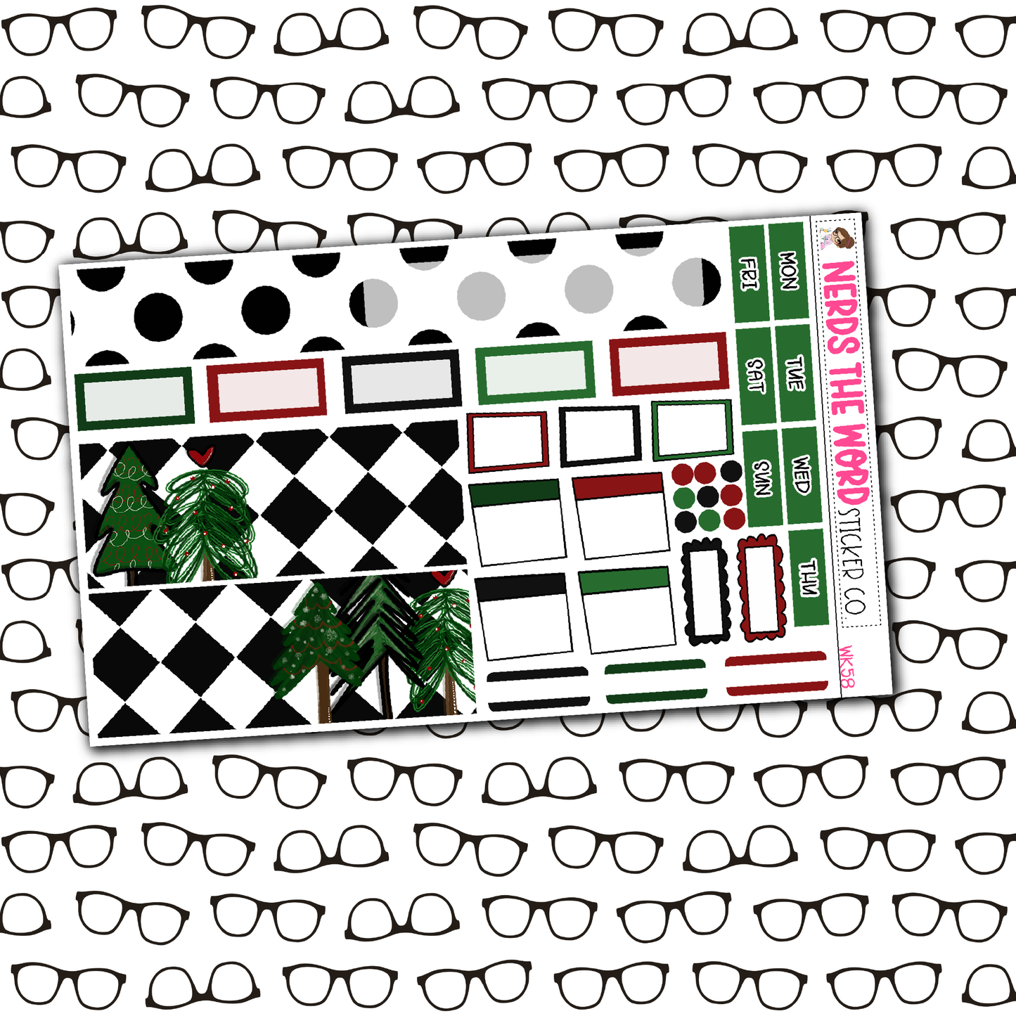 O Christmas Tree Monthly, Weekly and or Journaling Sticker Kit