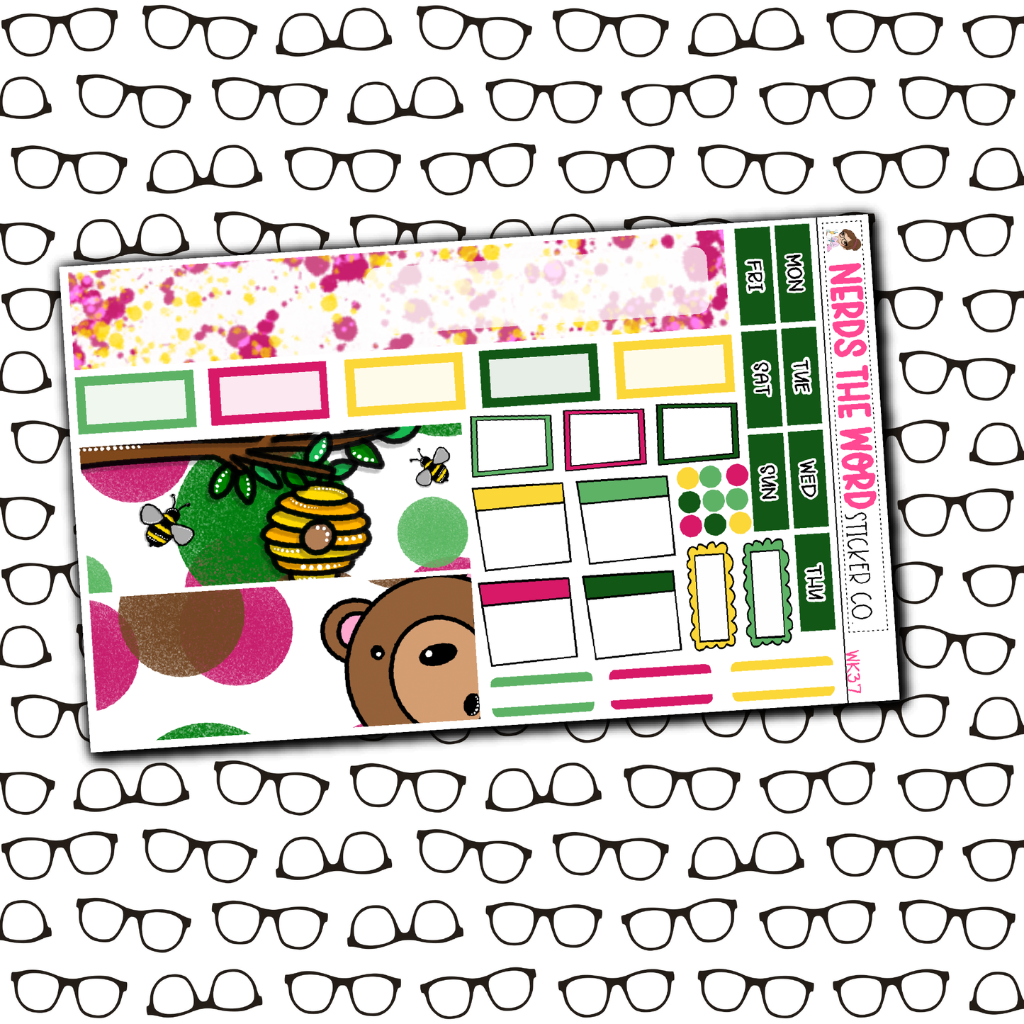 Don't Feed The Bears Monthly, Weekly and or Journaling Sticker Kit