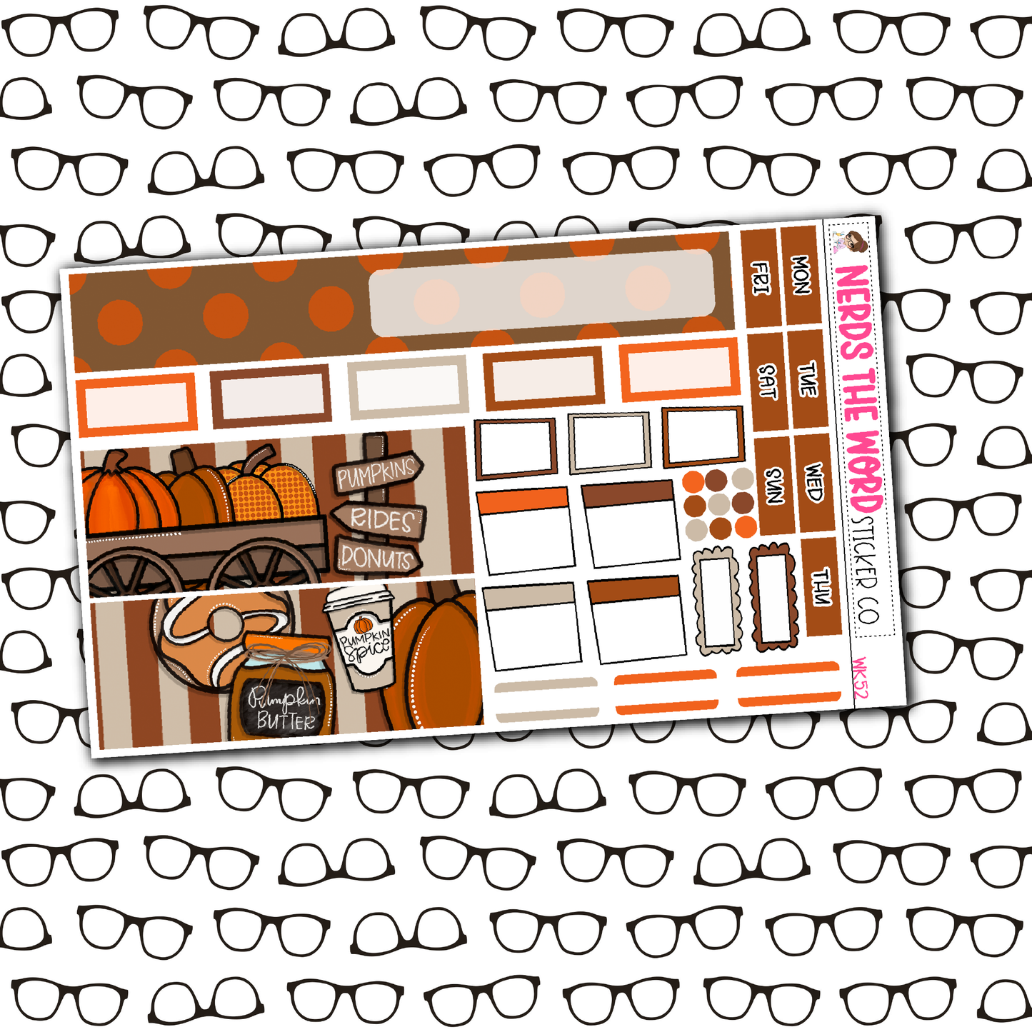 Pumpkin Patch Monthly, Weekly and or Journaling Sticker Kit