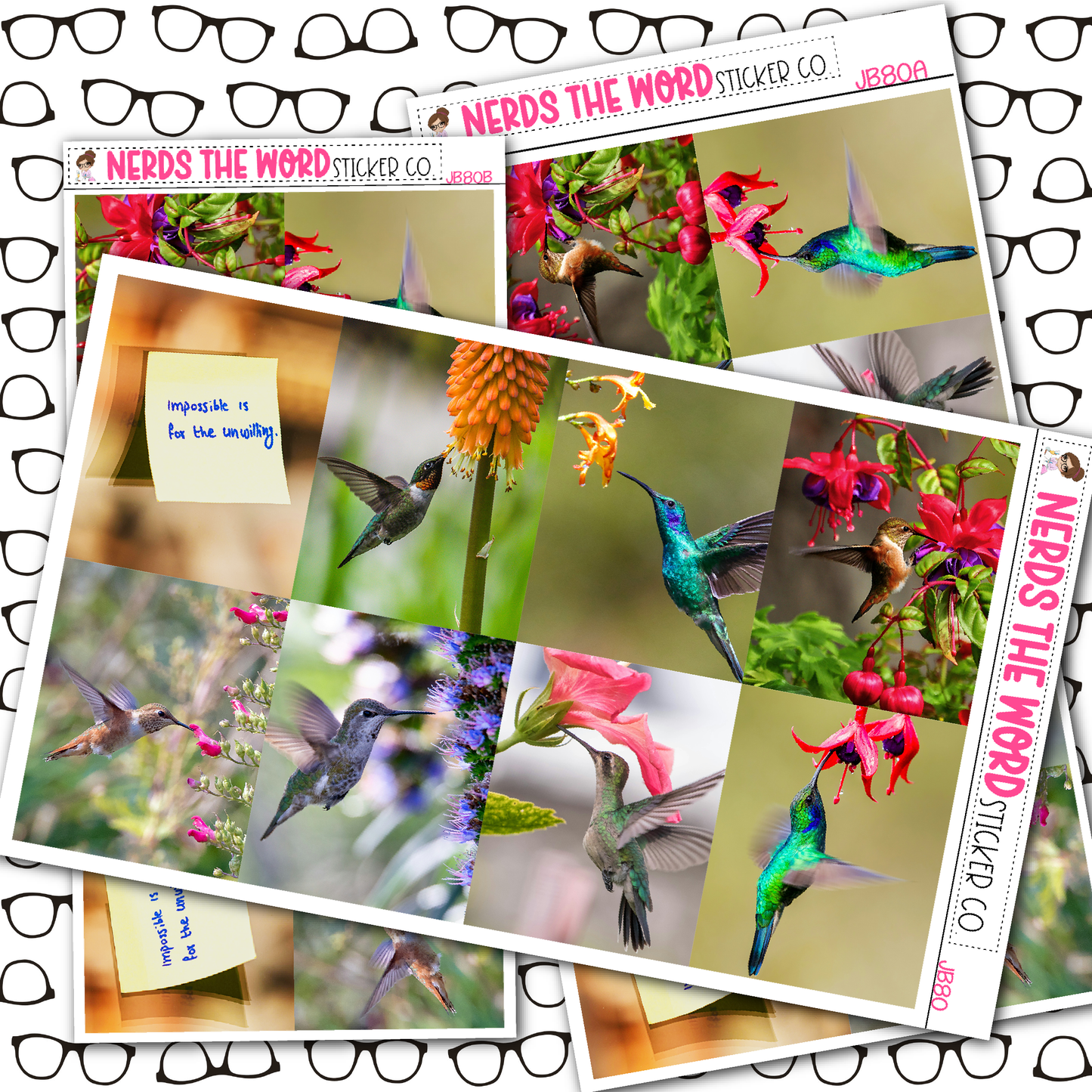 Hummingbird Planner Stickers Just Boxes