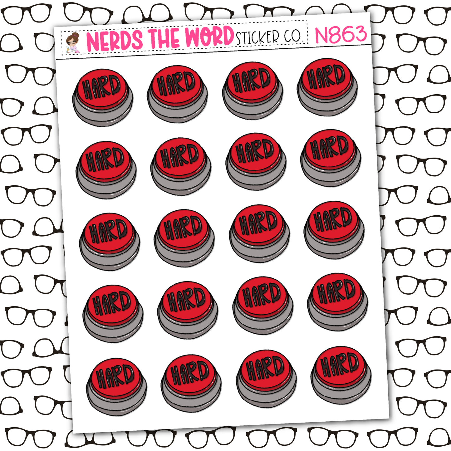 HARD Button Sticker Sheet