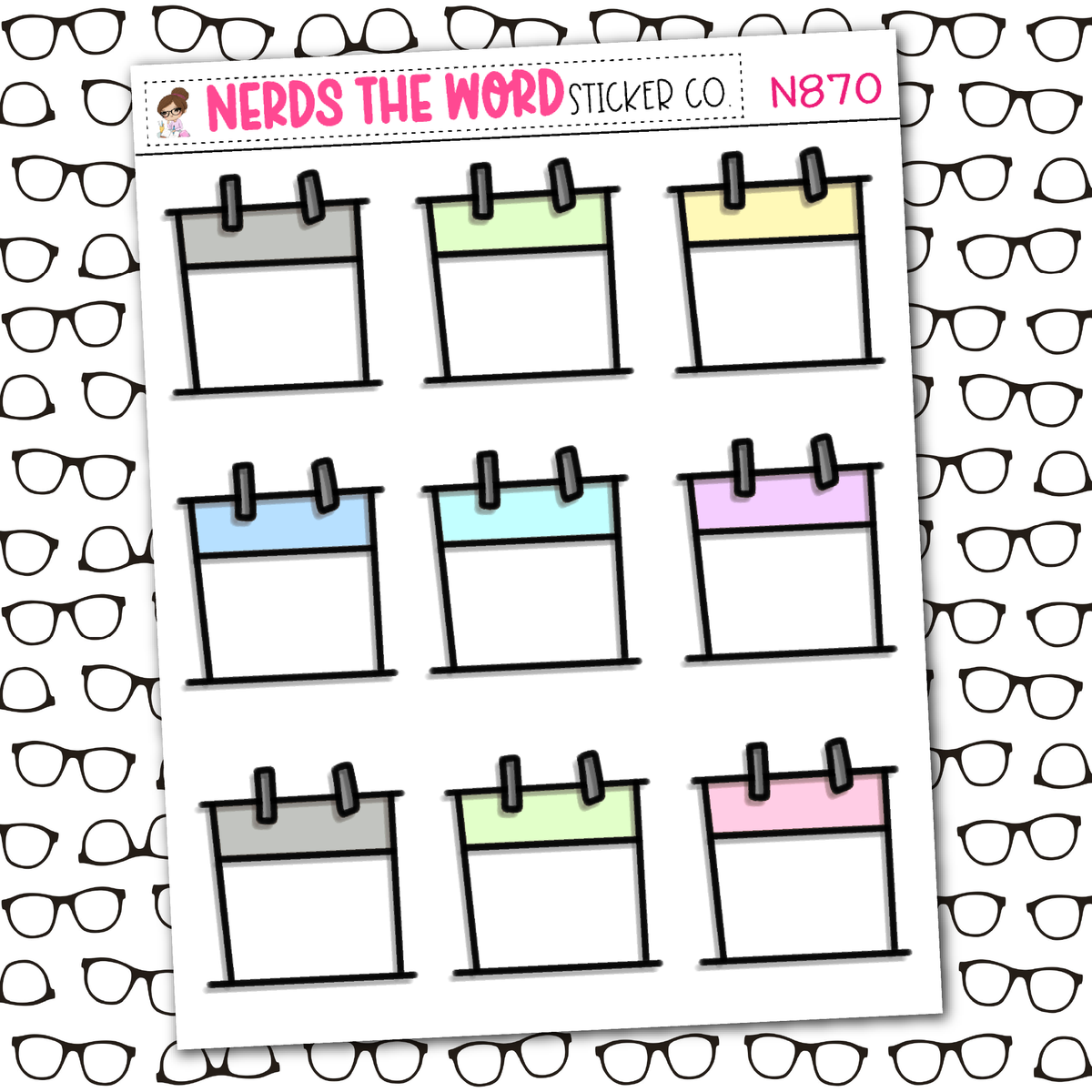 Hanging Sticker Note Hanging Note Pastel Sticker Sheet – Nerds The Word Sticker Co.