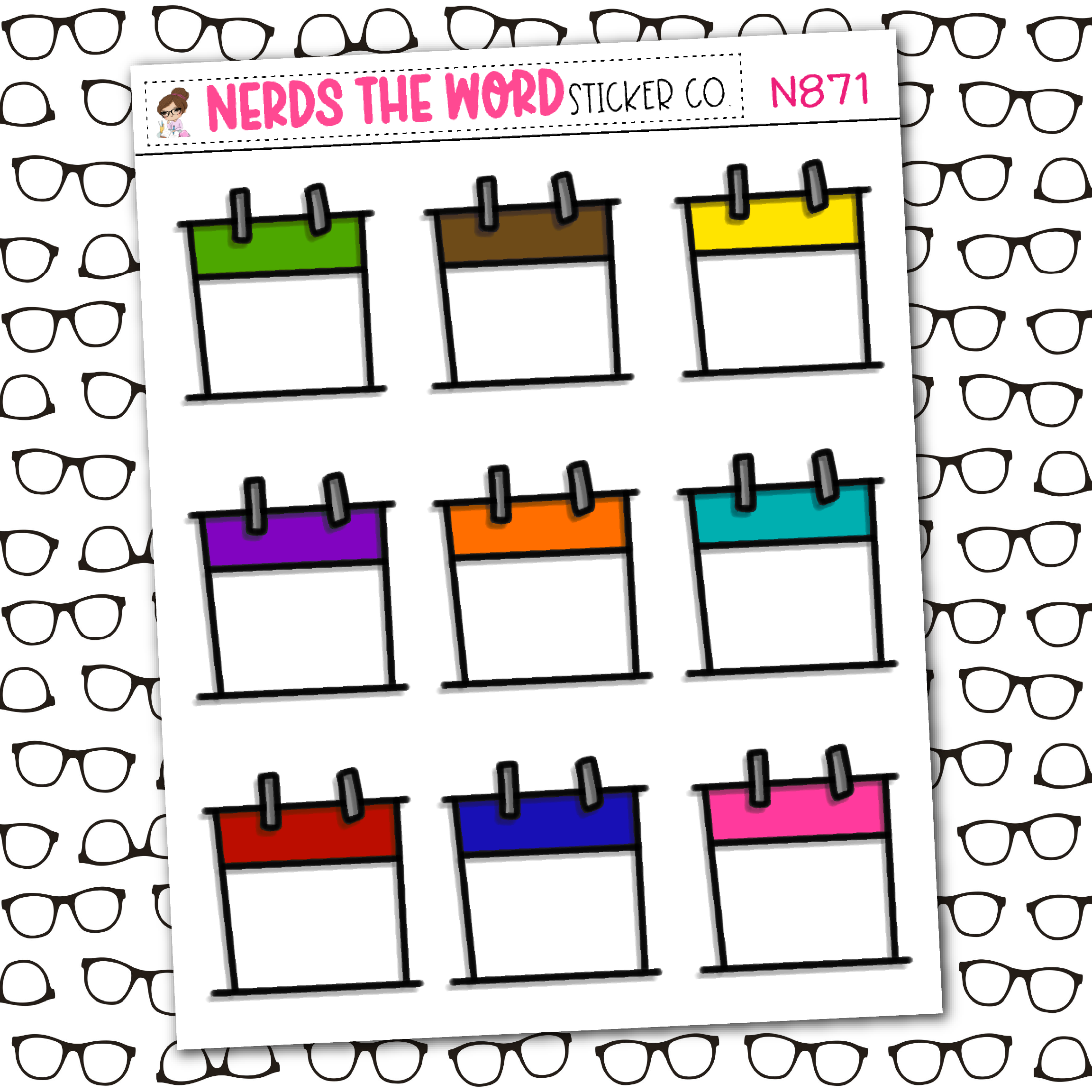 Hanging Sticker Note Hanging Note Brights Sticker Sheet – Nerds The Word Sticker Co.