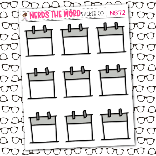 Hanging Note Grayscale Sticker Sheet