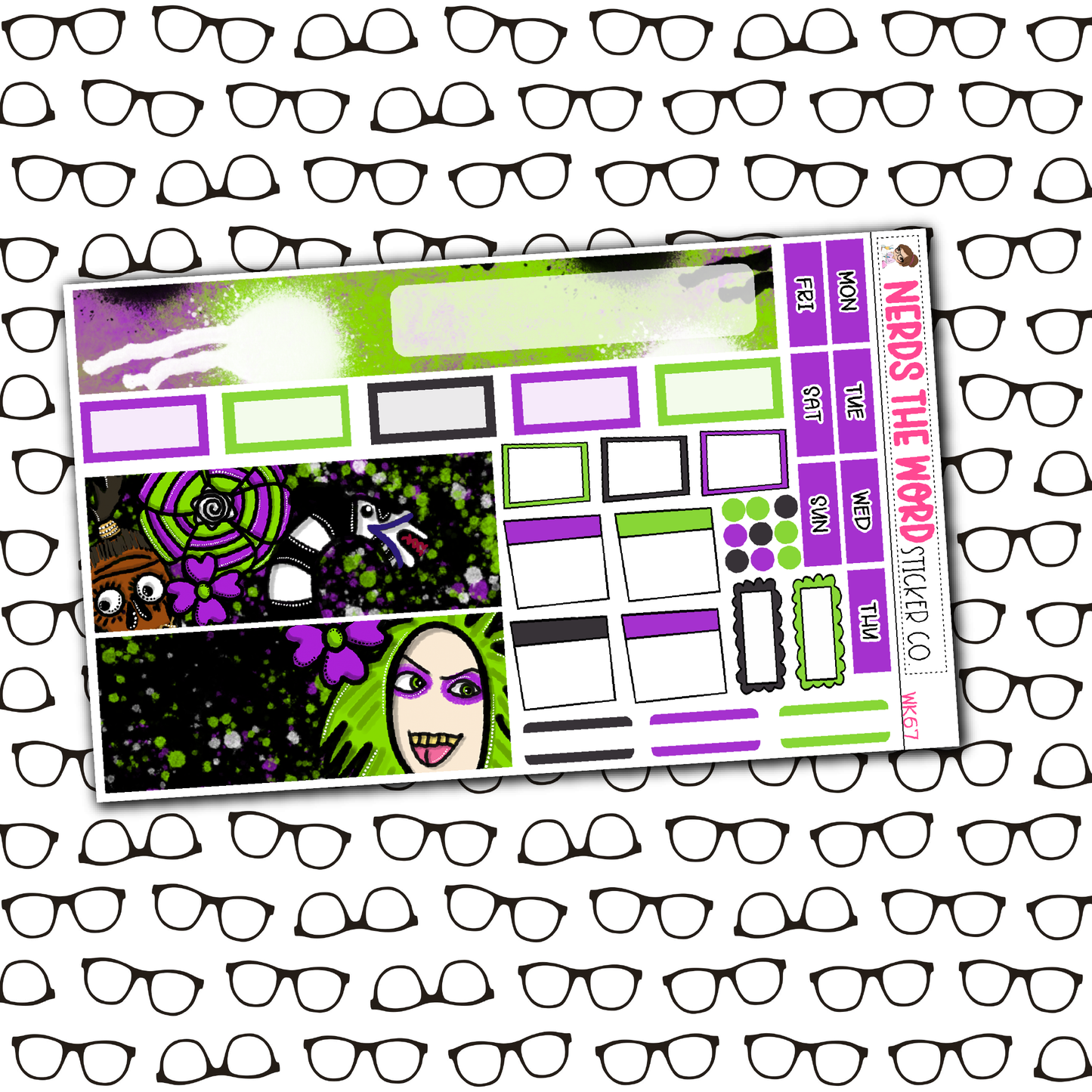 Beetlejuice Monthly, Weekly and or Journaling Sticker Kit