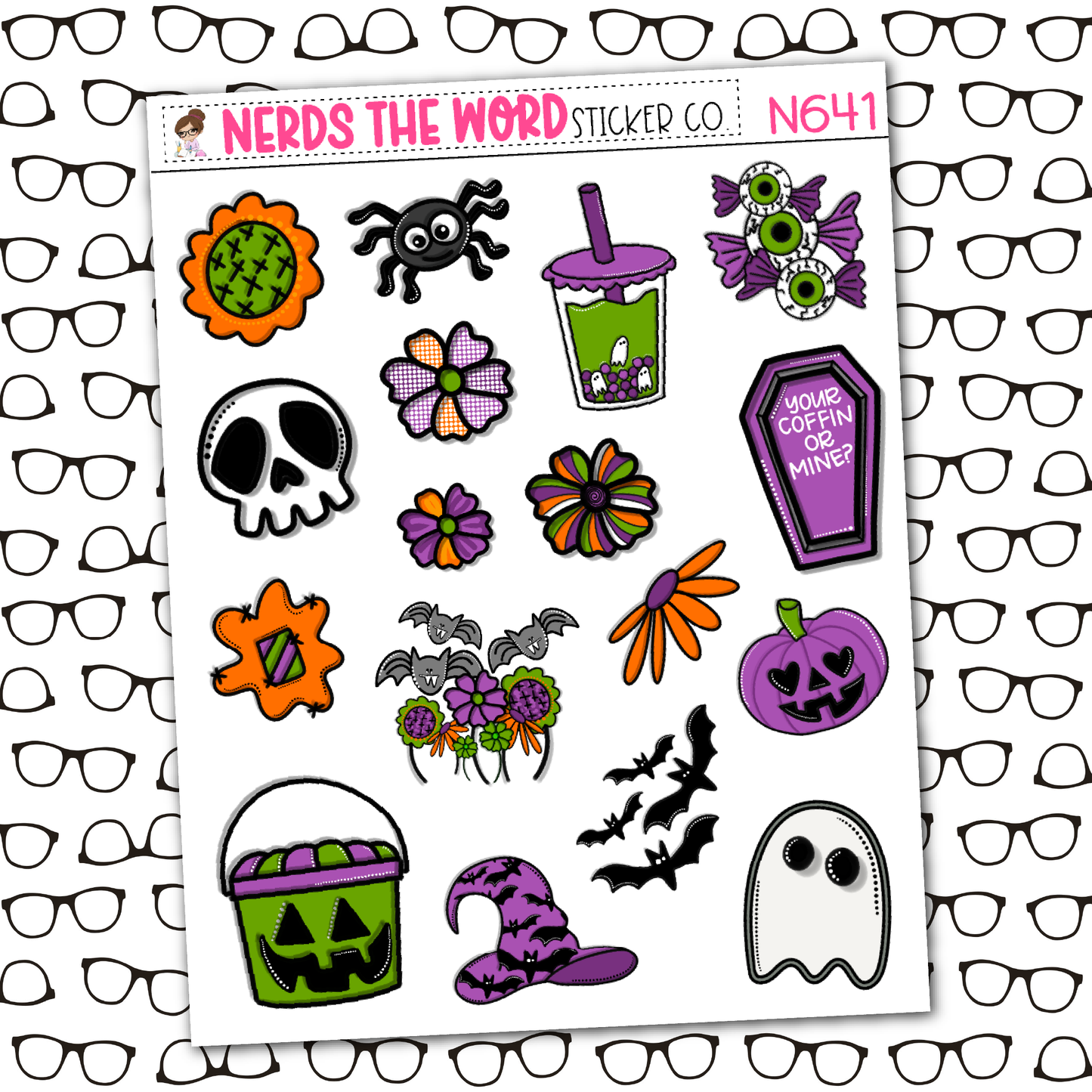 Spooky Season Monthly, Weekly and or Journaling Sticker Kit