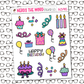 Girly Birthday Monthly, Weekly and or Journaling Sticker Kit
