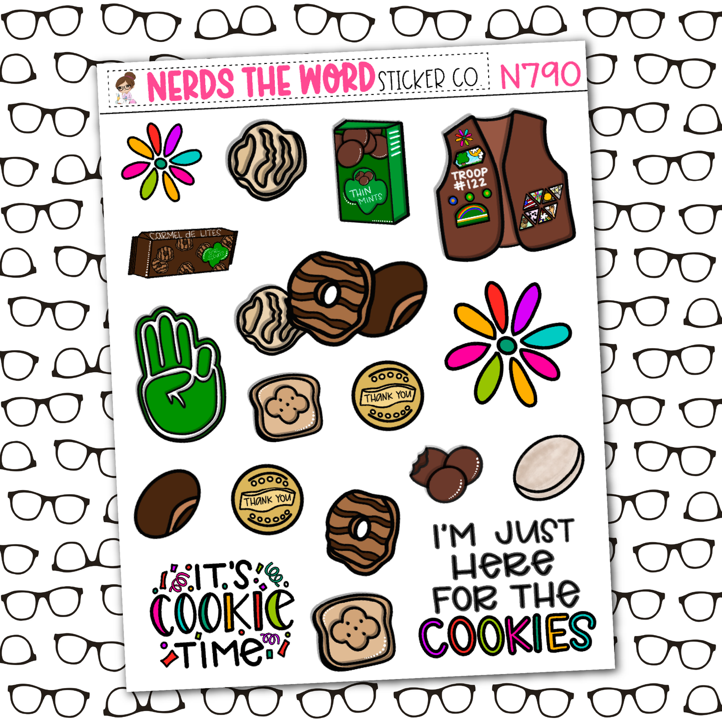 Cookie Time Monthly, Weekly and or Journaling Sticker Kit