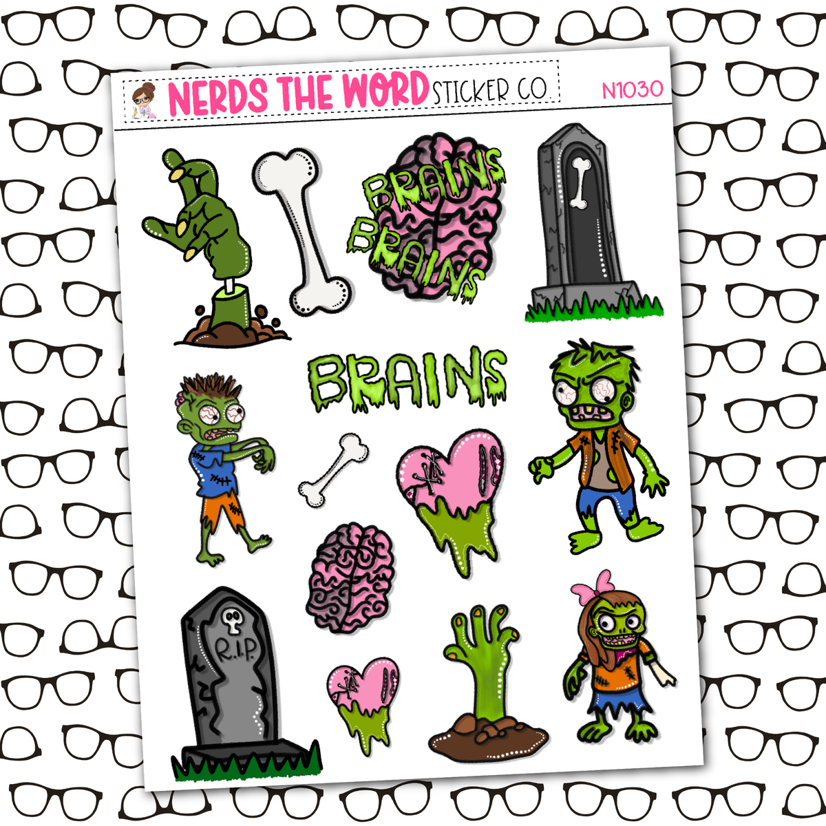 Brains Monthly, Weekly and or Journaling Sticker Kit