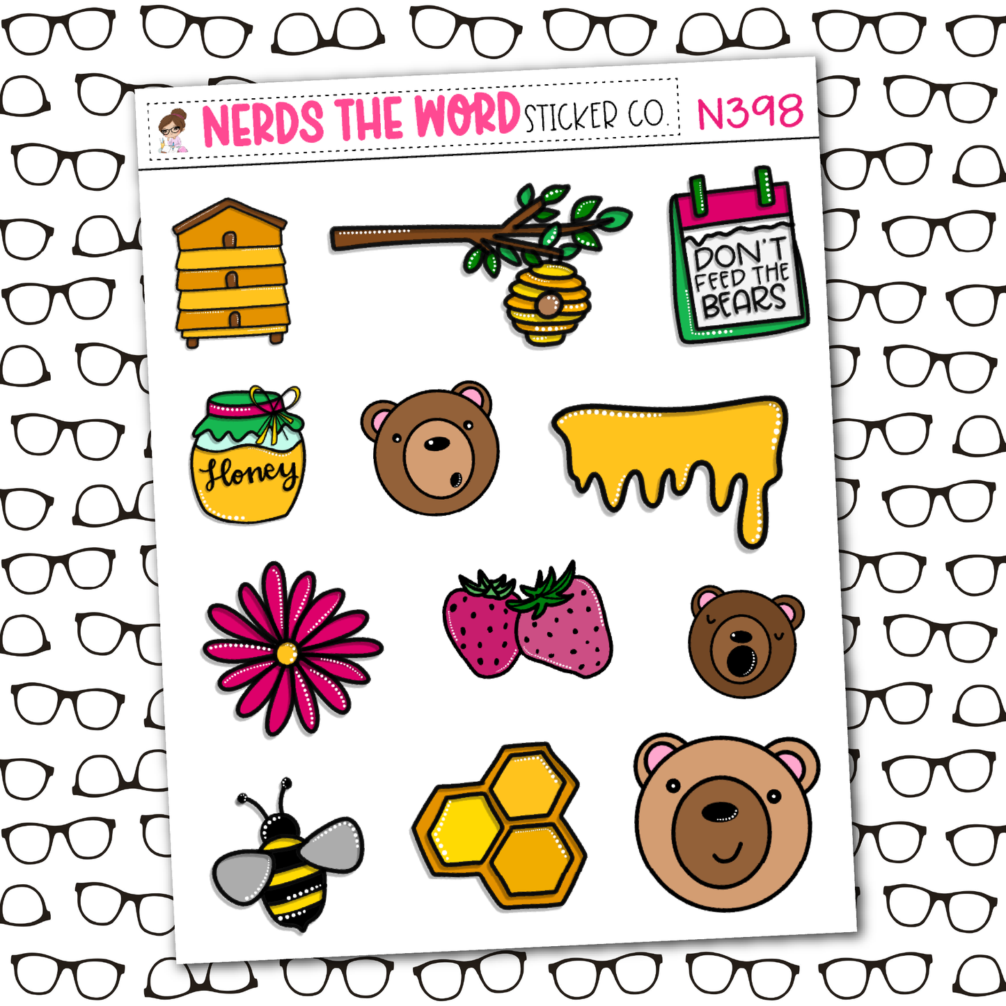 Don't Feed The Bears Monthly, Weekly and or Journaling Sticker Kit