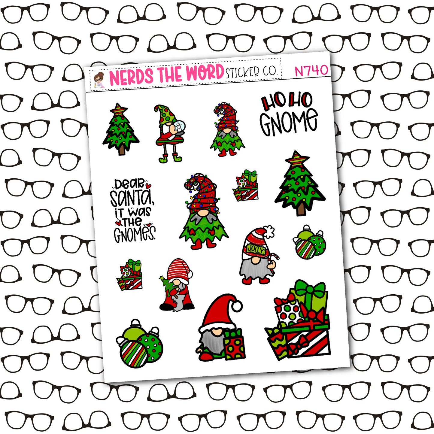 Ho Ho Gnome Weekly Planner Kit