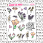 Watercolor Floweres Monthly, Weekly and or Journaling Sticker Kit